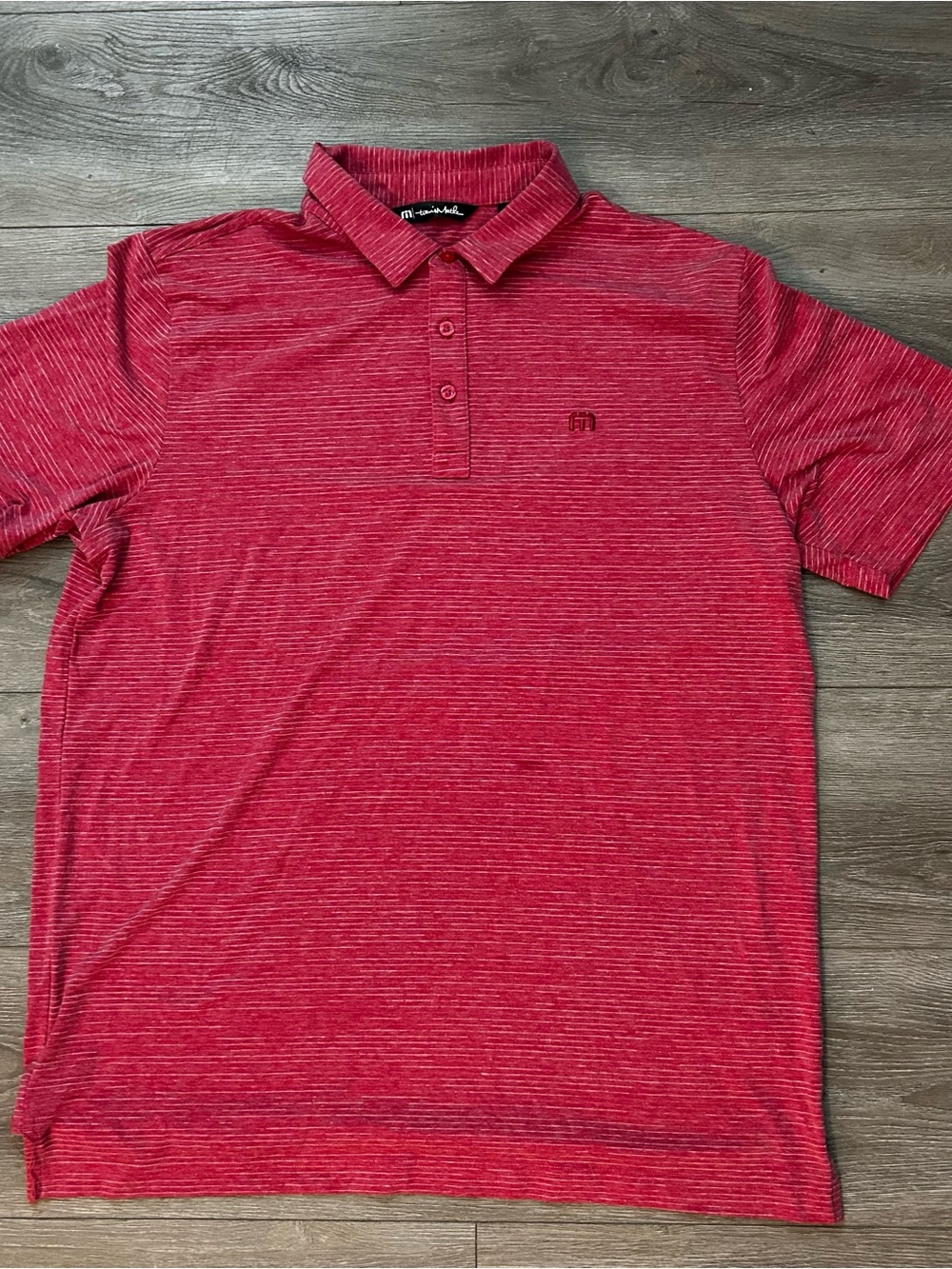Men's Red Heather Polo Shirt by Travis Mathew